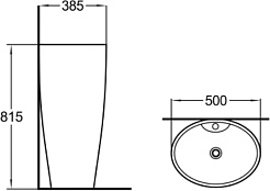 SantiLine Раковина напольная 50 SL-4002 белая – фотография-2